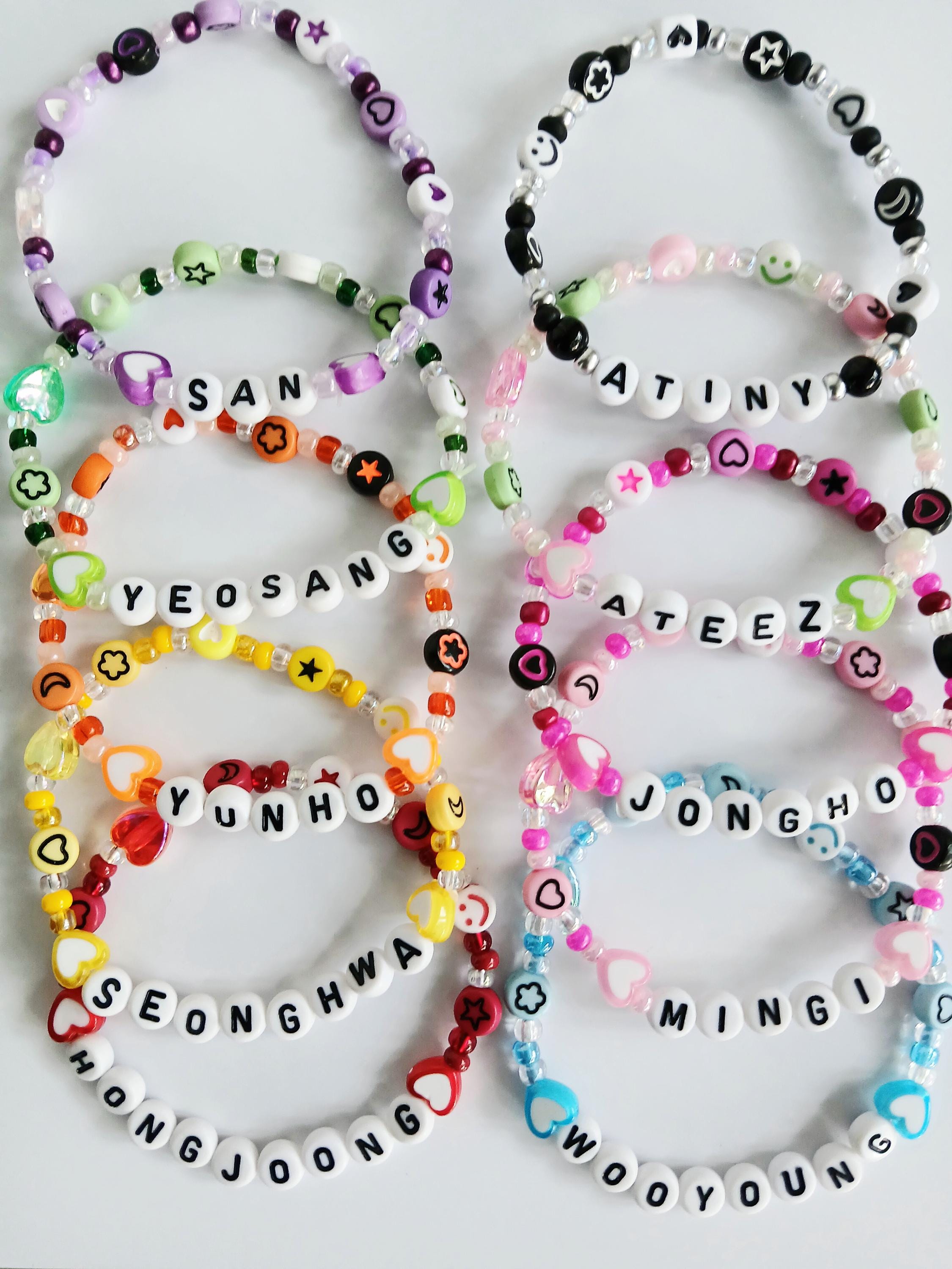 ATEEZ Bias Bracelets: Custom Kpop Bead Bracelet - Atiny Gift