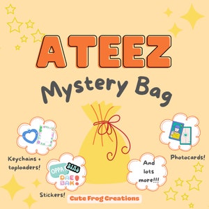 Bolsa misteriosa de Ateez - Paquetes Ateez Bias - Bolsas de regalos Kpop personalizadas - ¡Grandes regalos para fanáticos del Kpop!