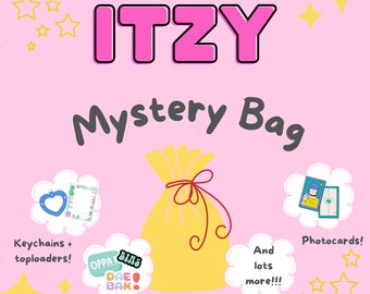 Itzy Mystery Goodie Bag: Kpop Fan Gift with Photocards, Stickers, Bracelets & More!