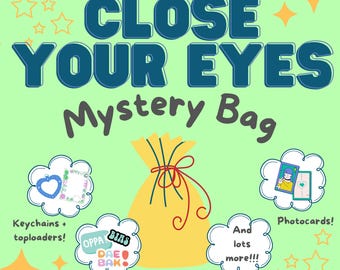 Close Your Eyes Kpop Mystery Bag: Handmade Photocards & Stickers