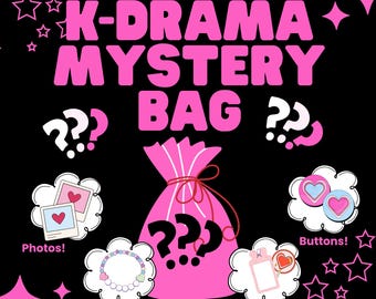 K-Drama Mystery Grab Bag: Photocards, Stickers, Keychains - Gift for K-Drama Fans