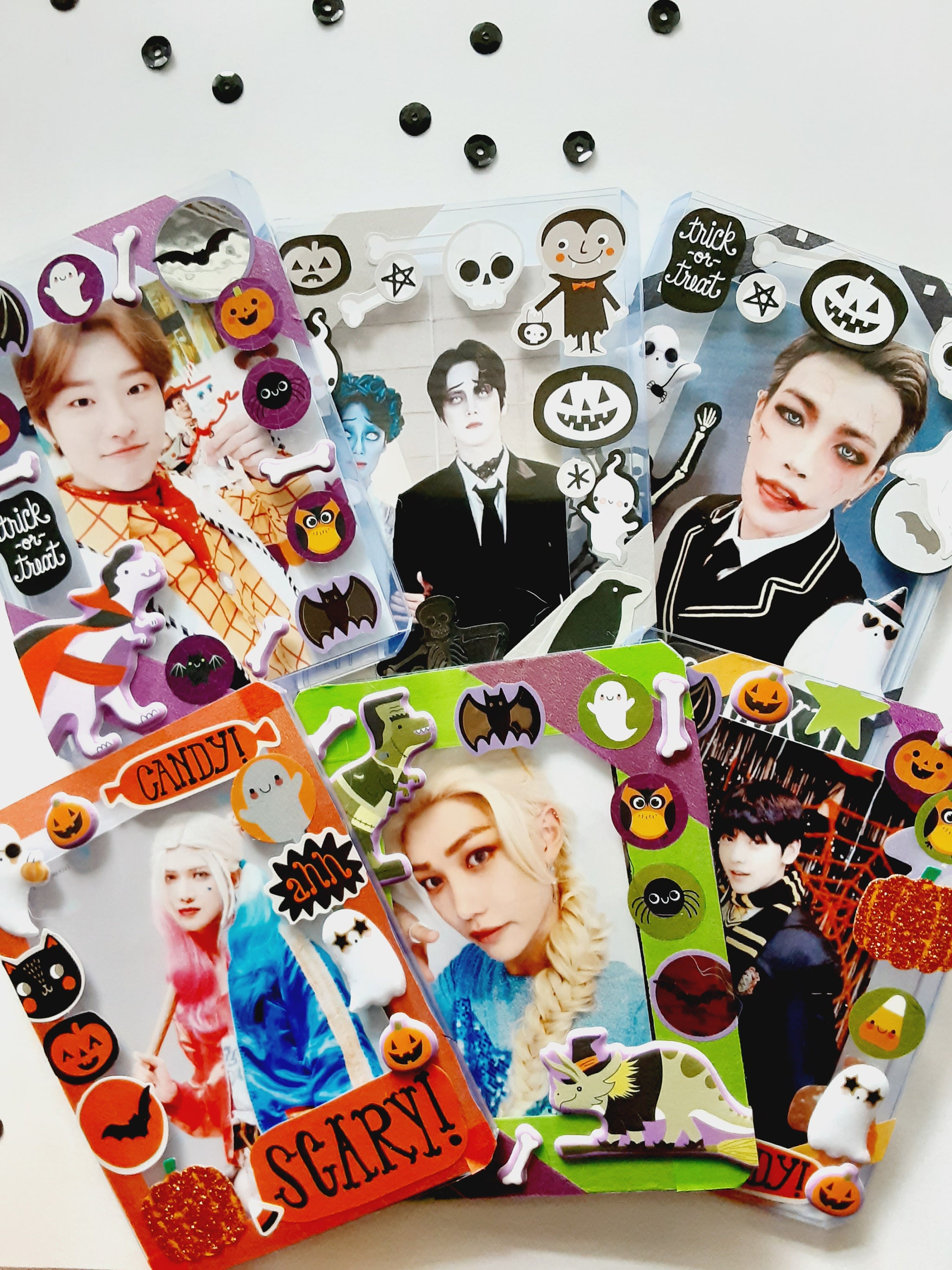 Halloween Kpop Photocard Toploader: Spooky Deco Card Holder - Etsy