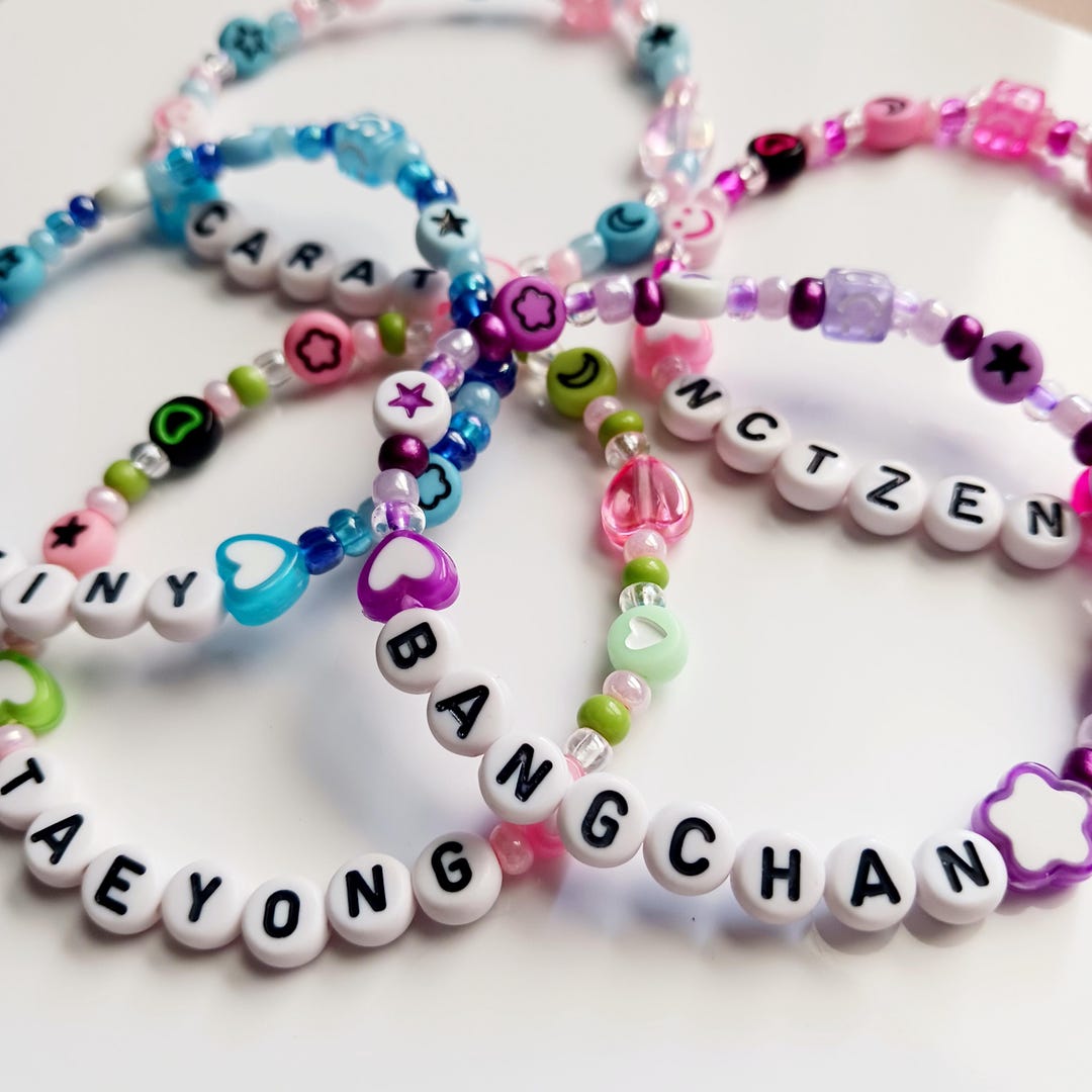 Custom Kpop Bead Bracelet Personalized Fan Gift FREEBIES Included 