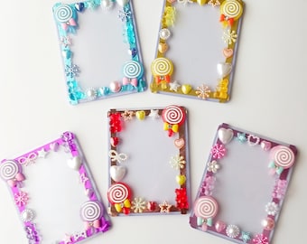 Decorated Toploaders - Cute Pastel Aesthetic - Custom 3D Photocard Holders (Perfect for Kpop Fans!)