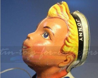 TIN TOYS-Made in Germany Lehmann Jonny  No. 914  D.Patent  Der Kletter Matrose ca. Von 1950