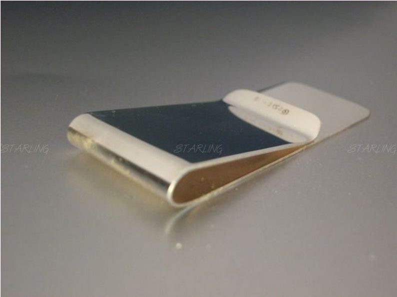 Feine Atelierware - Money Clip - Geldscheinklammer - 925 Sterling Silber - Fadenguilloche - Gravurfeld - Handarbeit image 2