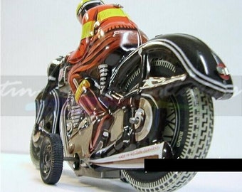 Vintage TCO Wagner Blechspielzeug Motorrad - Black Edition, Made in Germany
