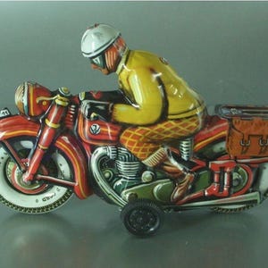 Blechspielzeug Tin Toy - Tco/Wagner Motorrad - Motobike - N-DY-11 - Made in Germany - very fine polychrome lithographed