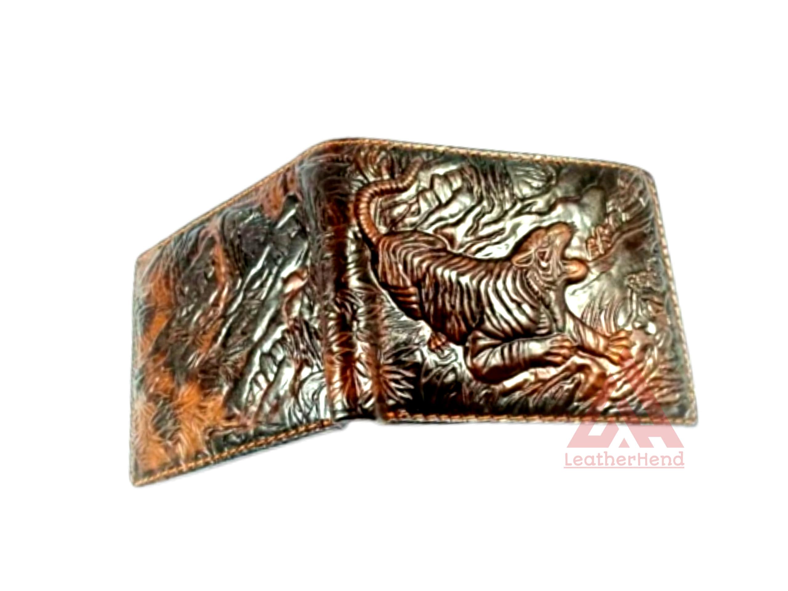 Pre-owned Human Made Tiger Leather Wallet Beige