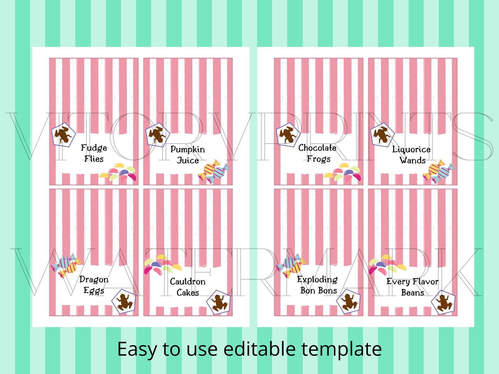 HP Wizard Party Food Tents Printable Digital Download - Etsy UK