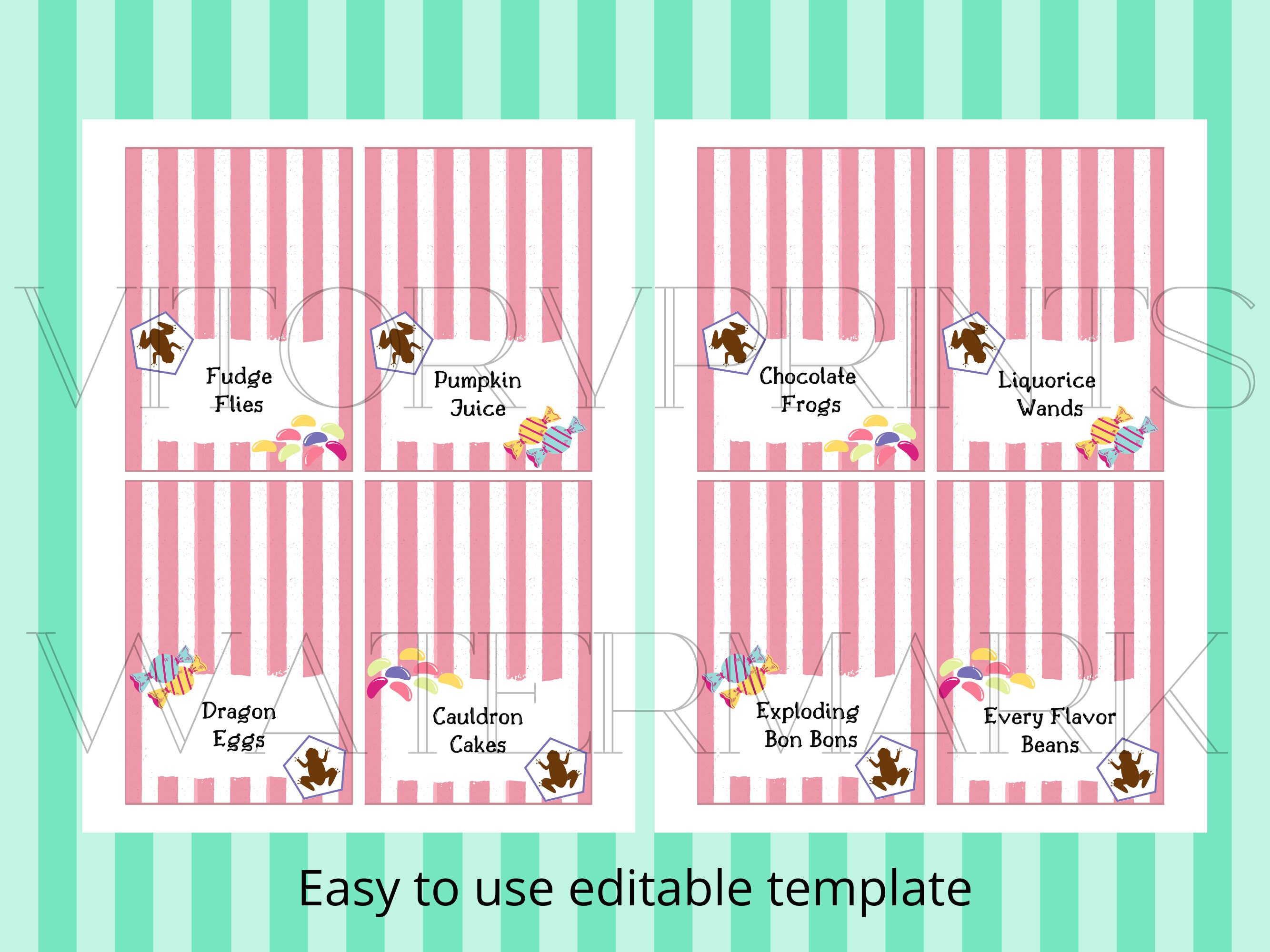HP Wizard Party Food Tents Printable Digital Download - Etsy UK
