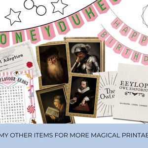 Owl Adoption Certificate | Printable Digital Download | Magical Party Printable Decor or Gift - Etsy