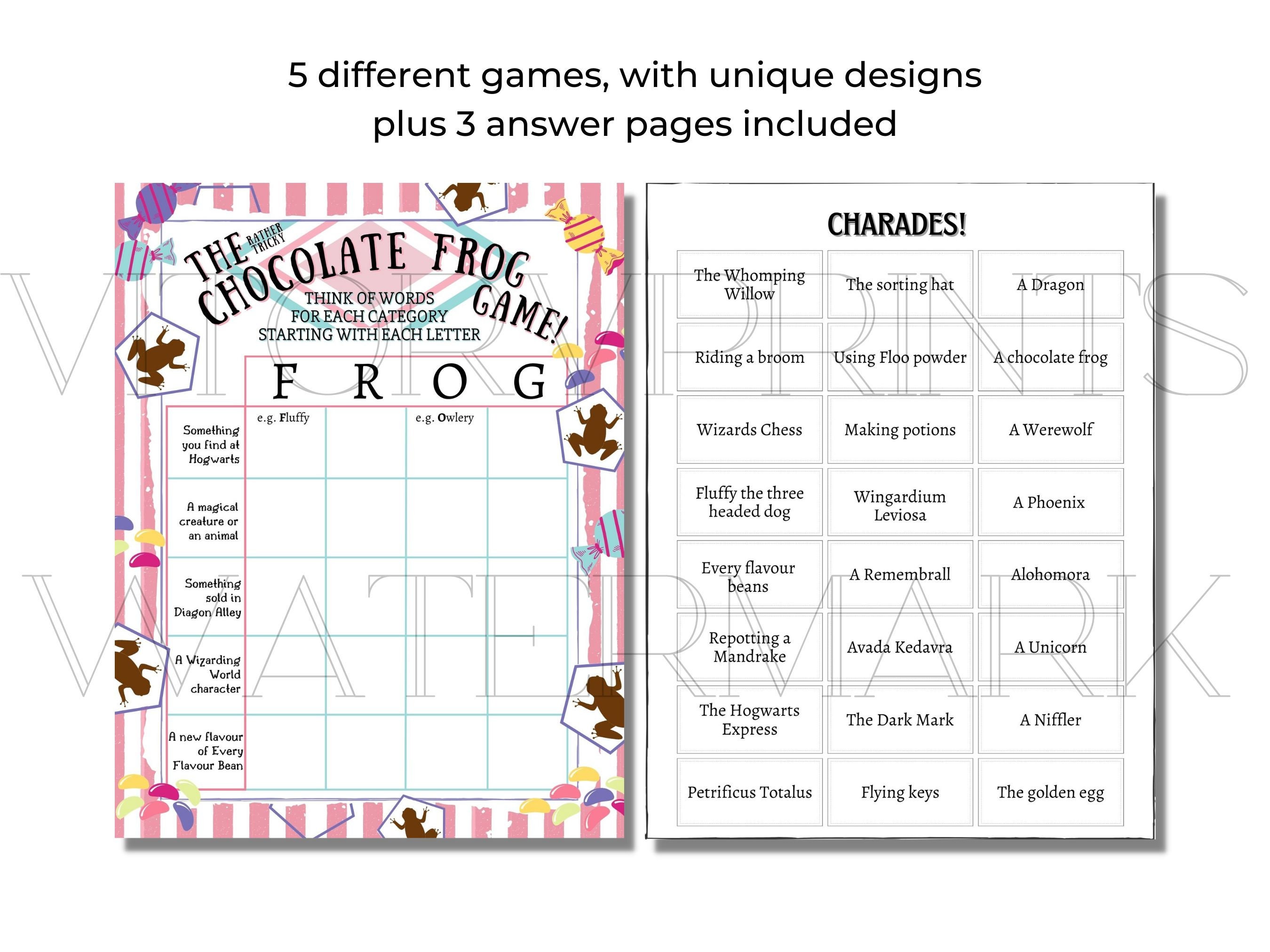 HP Wizard Party Games Printable Digital Download Sweet Etsy UK