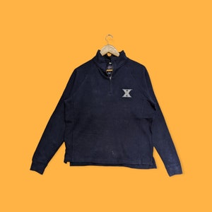 Vintage Xavier University Jansport Sweatshirt Xavier University Crewneck Xavier University Pullover Pullover Streetwear blau Farbe klein