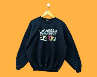 Las Vegas トレーナー　XLサイズ Vintage Las Vegas Nevada Sweatshirt XL Size Black Colour - Etsy