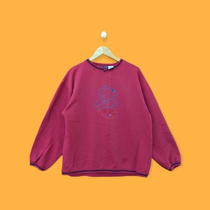 Vintage Winnie the Pooh sweatshirt Winnie the Pooh crewneck Winnie the Pooh sweater pullover streetwear style cartoon Red colour x-large