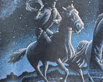 Vintage 90s Rocking Horse Big Image Sweatshirt Ranch Crewneck