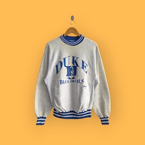 vintage 90s duke blue devils sweatshirt duke university crewneck duke college sweater pullover streetwear nice gray colour size medium