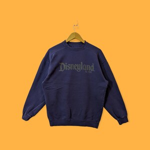 Disneyland spell out sweatshirt Disneyland crewneck Disneyland sweater pullover streetwear sports style cartoon nice blue colour size large