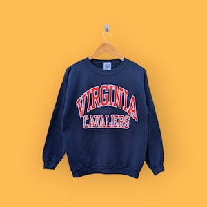 vintage 90s Virginia cavaliers spell out sweatshirt Virginia cavaliers crewneck Virginia cavaliers sweater pullover blue colour size large