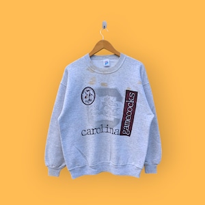 vintage 90s distressed south Carolina sweatshirt Carolina gamecocks crewneck Carolina university college sweater pullover gray size large