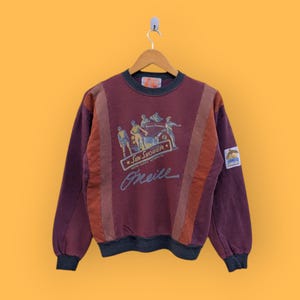 vintage O&#39;Neill Big image sweatshirt surf surfing crewneck oneill sweater pullover streetwear sports style nice maroon colour size medium