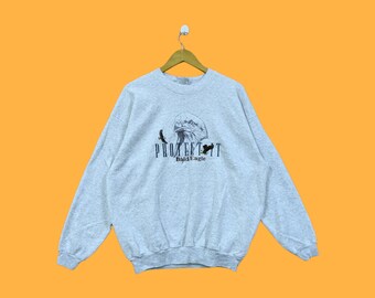 Bluzy z nadrukiem orła bielika z lat 90. Sweter z orłem bielikiem, haftowany, w kolorze szarym, rozmiar XL
