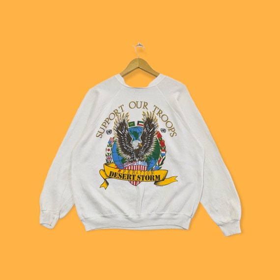 Vintage 1991 operation desert shield sweatshirts … - image 2