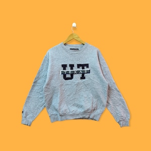 Vintage university Texas sweatshirt university Texas crewneck university Texas sweater pullover streetwear college grey grey size medium