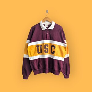 vintage 90s university California sweatshirt university California crewneck California sweater pullover maroon yellow colour size x-large