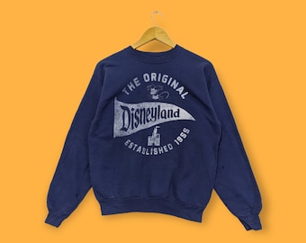 Disneyland mickey mouse sweatshirt Mickey mouse crewneck mickey mouse sweater pullover streetwear style sports blue colour size medium