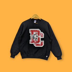 Vintage BC tigers football sweatshirt BC tigers football crewneck BC tigers football sweater pullover black colour size medium