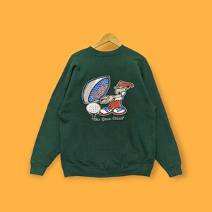 Vintage yada golf sweatshirt yada golf crewneck yada golf sweater pullover streetwear style artwork drawing green colour size large