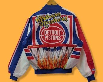 Vintage jaren 90 NBA Detroit Pistons Funimation jas Detroit Pistons windjack Detroit Pistons trui streetwear stijl basketbal groot