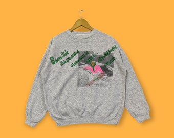 Vintage Snowboard Sweatshirt Sweatshirt Crewneck Snowboard Pullover Pullover Streetwear Style Sport Grau Farbe Large