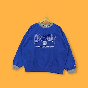 Vintage Kentucky wildcats university sweatshirts Kentucky wildcats crewneck Kentucky wildcats sweater pullover embroidered blue x-large