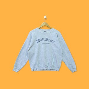 Vintage myrtle beach sweatshirt myrtle beach crewneck myrtle beach sweater pullover streetwear holiday vacation grey colour size large