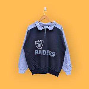 vintage 1992 Las Vegas Raiders Sweatshirt Oakland Raiders Crewneck Los Angeles Raiders Pullover Pullover schöne schwarz grau Farbe gro