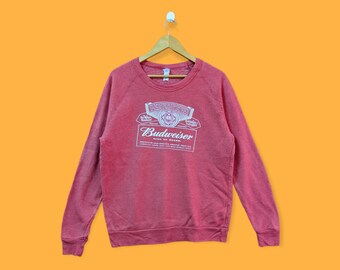 Budweiser big logo sweatshirt Budweiser crewneck Budweiser sweater pullover streetwear style brand nice Red colour size large