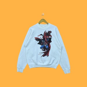 Vintage 90s 1993 spawn sweatshirts spawn crewneck spawn sweater pullover spawn print logo comic book cartoon movie film white size x-large