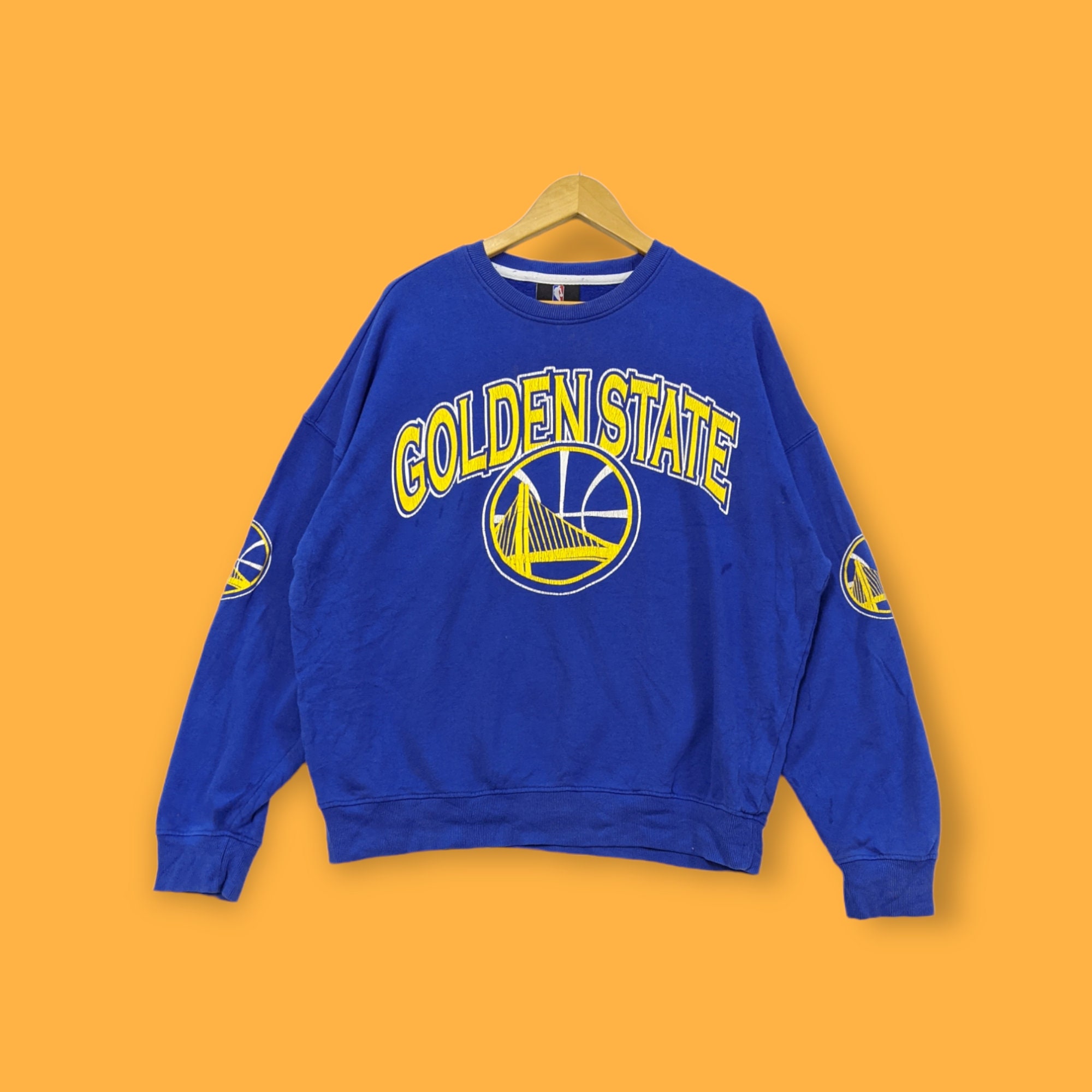 Youth Golden State Warriors Blue Game On Short Sleeve Pullover Hoodie  T-Shirt