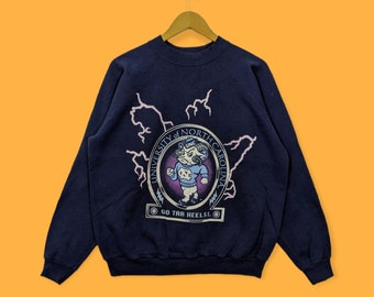 vintage 90s university north Carolina sweatshirt university north Carolina crewneck sweater pullover college style blue colour size large