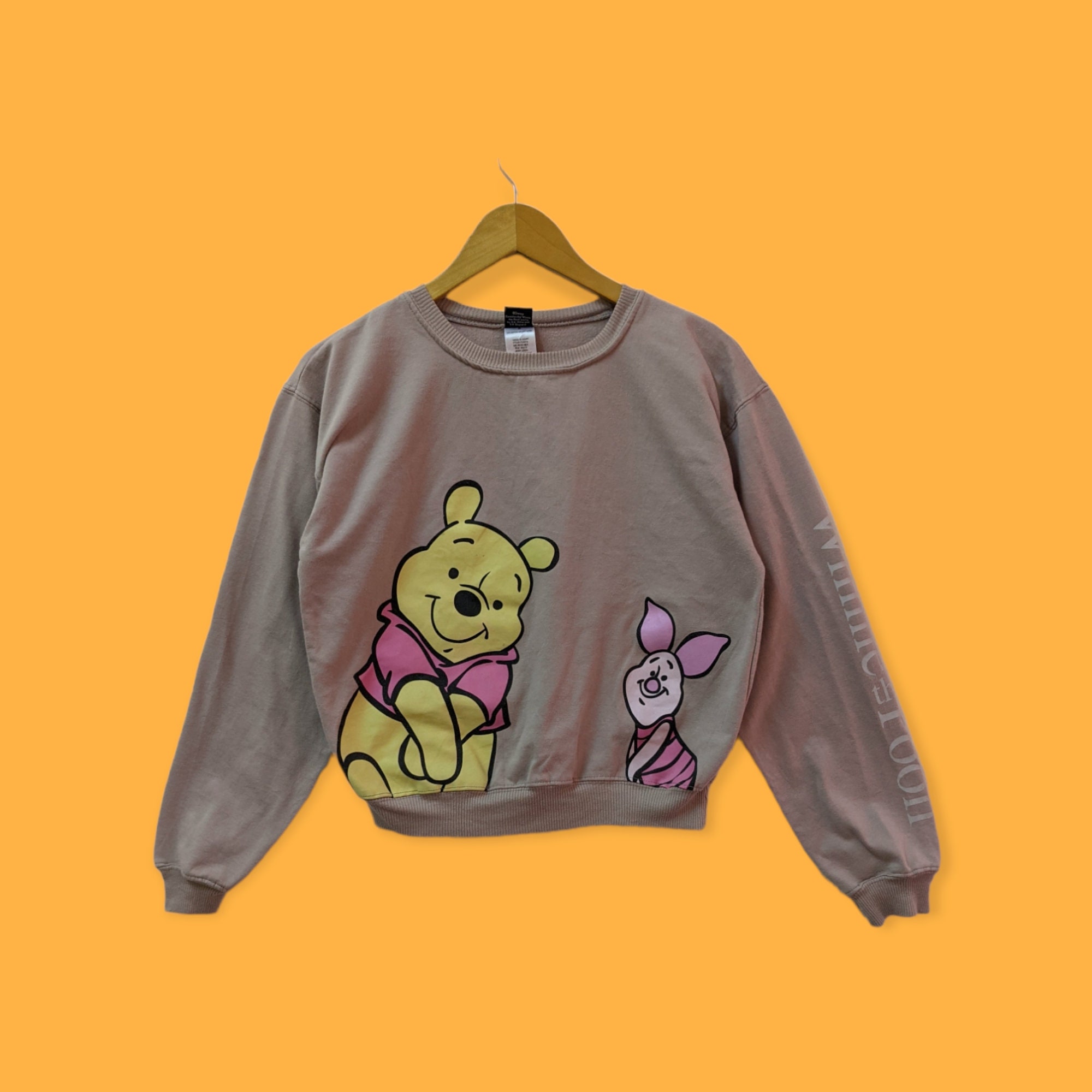 Winnie the Pooh sweatshirt Winnie the Pooh crewneck Winnie the Pooh sweater pullover streetwear style cartoon light brown colour size small