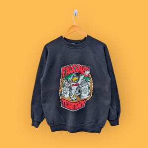 vintage 90s Atlanta falcons big image sweatshirt Atlanta falcons crewneck Atlanta falcons sweater pullover nice black colour size medium