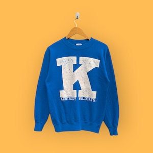 vintage 90s university Kentucky logo sweatshirt Kentucky wildcats crewneck Kentucky college sweater pullover nice blue colour size medium