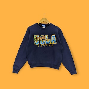 Vintage university California bruins sweatshirt university California bruins crewneck sweater pullover embroidered blue colour size small