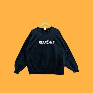 Vintage Cincinnati bearcats football sweatshirts bearcats crewneck bearcats sweater pullover spell out black colour size large