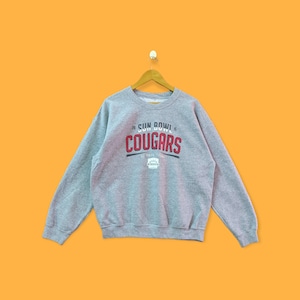 Washington state cougars sweatshirt Washington state cougars crewneck Washington state cougars sweater pullover streetwear grey size large
