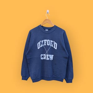 vintage 90s sun faded oxford university sweatshirt Oxford university crewneck oxford university sweater pullover college blue size medium