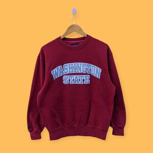 Vintage Washington state university sweatshirts Washington state university crewneck sweater pullover college style maroon size medium